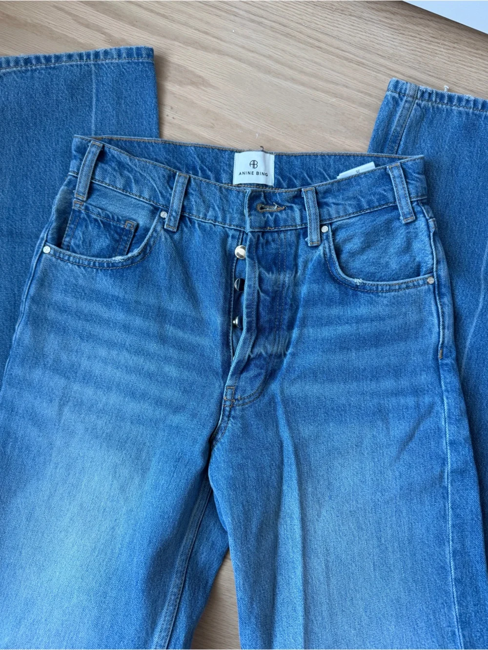 Anine Bing Roy Jeans in Nordic Blue - Picture 4 of 6